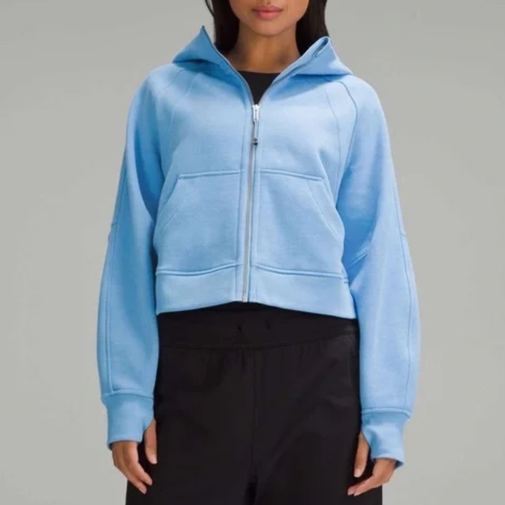 Blue Lululemon Scuba zip up hoodie